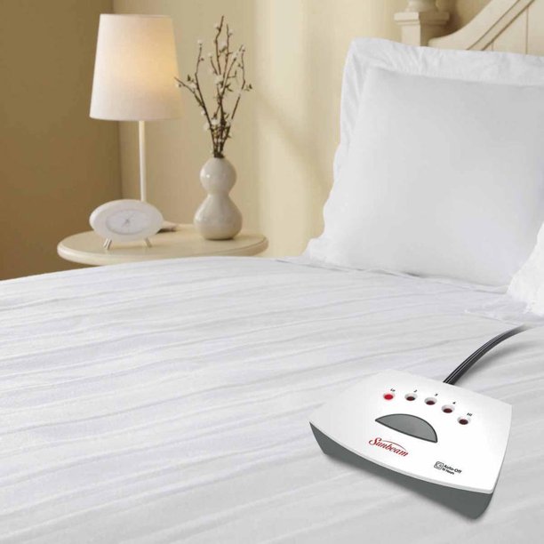 Sunbeam Heated Quilted Mattress Pad with 10 Heat Settings & Timer, 1