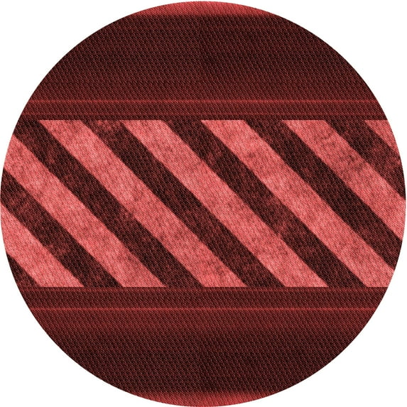 Ahgly Company Machine Washable Indoor Square Transitional Maroon Red Area Rugs, 3' Square