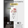 thumbnail image 2 of Night Lights Auto Sensor Red Mushroom Moon Plug-in LED Nightlights Lamp Dusk to Dawn for Living Room, Bedroom, Bathroom, Hallway, Stairways Home Wall Decor, Butterfly Branch Leaves Plant Night Light, 2 of 9