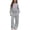 Gray, variant on 2 Piece Track Suits for Girl New York Letter Print Trendy Lounge Sets Fleece Pullover Hoodies Sweatpants Brown, Size 7-8 Y
