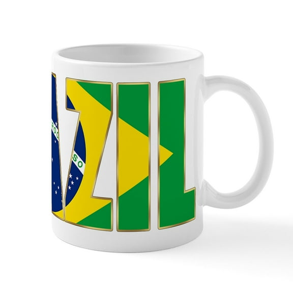 CafePress - Brazil Mug - 11 oz Ceramic Mug - Novelty Coffee Tea Cup
