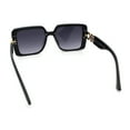thumbnail image 7 of Womens Rhinestone Jewel Hinge Rectangle Rimless Butterfly Diva Sunglasses Black - Smoke, 7 of 7