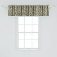 thumbnail image 2 of Ambesonne Autumn Valance Pack of 2, Retro Leaf Branches Motif, 54"X12", Brown Teal Mustard, 2 of 4