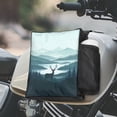 thumbnail image 2 of Uorisanigo ATV Tank Bag Saddle Bag Snowmobiles Motorcycles Oil Tank Bags Dual Pocket Tool Deer Mountain Scenery Storage Organizer Easy Installation for Snowmobiles and Off Road Use, 2 of 7
