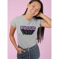 thumbnail image 2 of Proud Purple Banner T-Shirt Women -Smartprints Designs, Female Large, 2 of 4