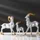 thumbnail image 3 of 3 estatuas modernas de cabra, figura familiar, modelo geométrico de animal, escultura de oveja Plata, 3 of 9