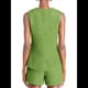 thumbnail image 5 of Conjunto de Traje Informal de Dos Piezas para Mujer, Sin Mangas, con Botones, Chaleco y Pantalones Cortos, Traje de Oficina. Verde M, 5 of 10