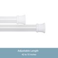 thumbnail image 2 of Kenney® Twist & Fit™ No Tools Rust-Proof Aluminum Shower Rod, 42-72", Pearl White, 2 of 5