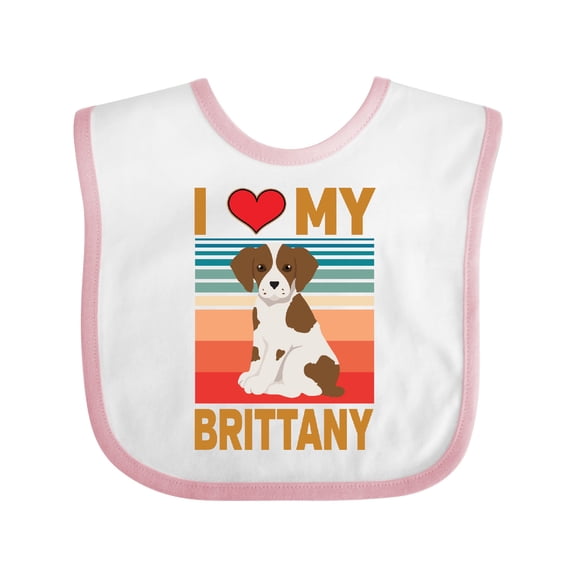Inktastic Brittany Spaniel Dog Boys or Girls Baby Bib
