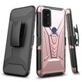 thumbnail image 3 of SPY CASE for AT&T Radiant Max 5G / Fusion 5G / Cricket Dream 5G / Innovate 5G Case with Tempered Glass Screen Protector Hybrid Cover with Kickstand Phone Belt Clip Holster - Rose Gold, 3 of 8