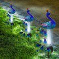 thumbnail image 2 of Kuymtek Lámpara de césped con indicador de lluvia de animales de pavo real mental, luz de pavo real con energía Solar Vintage Kuymtek Iluminación del hogar multifuncional, 2 of 9