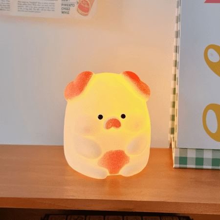 

Kohagoki Silica gel Night Light bedroom decor Lights Button battery powered Moonlight Cartoon Animal Lamps Children Gift decorative lamp