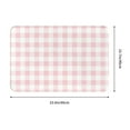 thumbnail image 3 of Balery Pink Checkboard Doormat, Durable Flannel Fabric, Waterproof Stain and Fade Resistant, Low Profile,Indoor Outdoor Door Mats, Easy Clean Patio Entrance Mat, 16x24in, 3 of 9