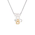 thumbnail image 2 of Delight Jewelry Acrylic Small Paw Goldtone Silvertone Dream Big Pendant Necklace, 25", 2 of 4