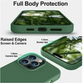 thumbnail image 3 of Compatible with iPhone 14 Pro Case, [Upgraded Thickened Liquid Silicone] [Soft Anti-Scratch Microfiber Lining] Shockproof Full Body Protective Case for iPhone 14 Pro 6.1 inch - Green, 3 of 13