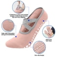 thumbnail image 4 of Yoga Socks For Women 3-Pack Non-Slip Grip Crisscross Strap Open Heel for Pilates Dance Socks, 4 of 7