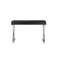 thumbnail image 2 of Pemberly Row Modern Wood Veneer & High Polished Steel Desk in Black, 2 of 5