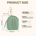 thumbnail image 2 of Uxcell Mini Backpack Keychain for Women, PU Leather Cute Cosmetic Bag Coin Purse Creative Keychains with Tassel for Makeup Key Card Green, 2 of 7