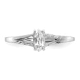 thumbnail image 5 of 14K White Gold Ring Band with Stones (04) April Topaz (White) Marquise, Size 9, 5 of 5