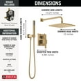 thumbnail image 3 of Delta 342701 Modern Square Non Shared Function Shower System Package - Bronze, 3 of 9
