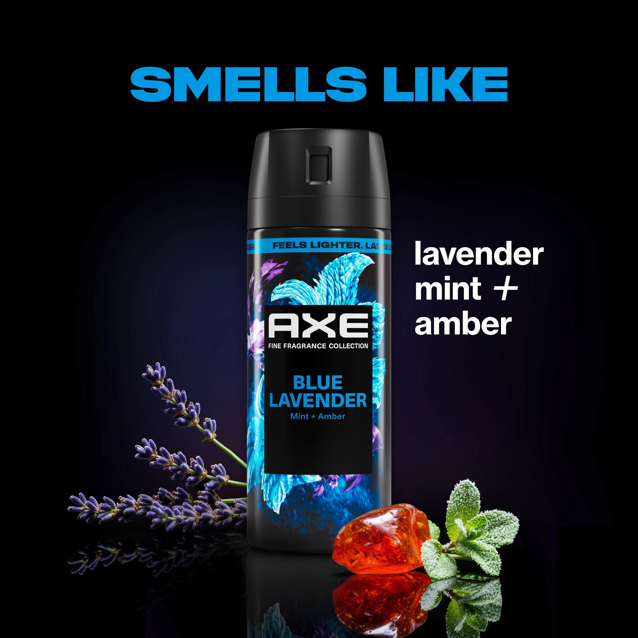 AXE Fine Fragrance Collection Body Spray 72 Hour Freshness Blue Lavender Aluminum Free, 2.9 oz