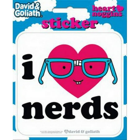 Stickers Dice - David and Goliath I Heart Nerds Die Cut Sticker 45122S