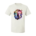 thumbnail image 2 of Wild Bobby, Cosmic Trippy Cat Riding Llamacorn in Space, Animal Lover, Men Graphic Tees, White, Large, 2 of 3