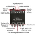 thumbnail image 4 of -tb21 Placa amplificadora para subwoofer Bluetooth 5.0 50wx2+100w Placa amplificadora de audio estéreo de 2.1 canales A, 4 of 5