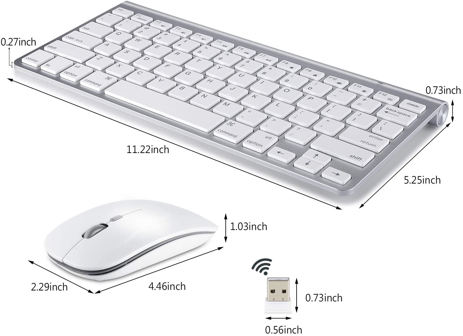 Wireless keyboard and mouse compatible with iMac MacBook and Windows computers (Wireless Blueprint)