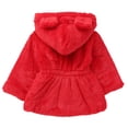 thumbnail image 3 of BULLPIANO Toddler Girls Winter Fleece Coats Jacket Kids Thicken Hooded Faux Jacket Baby Warm Outwear, 3 of 9
