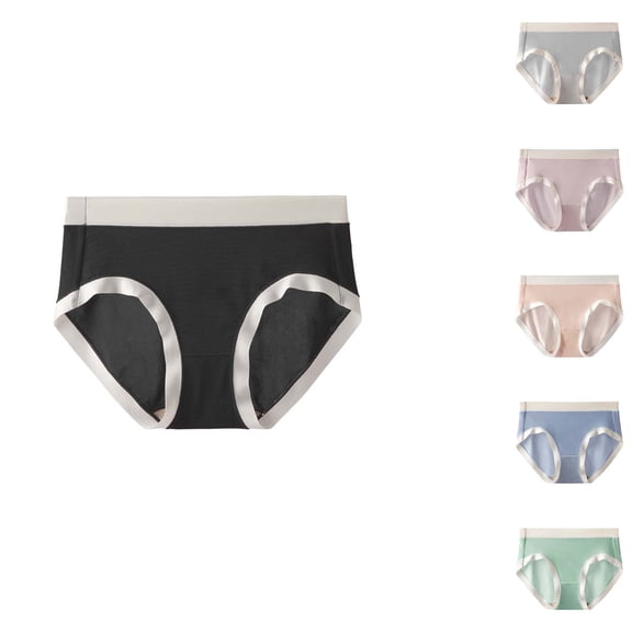 Bovxnpu Women's Plus Size Panties, Women's Breathable Cotton Brief, Women's Briefs Comfortable High Waist Underwear Women Panties Underwear