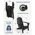 thumbnail image 3 of POLYDUN INC Poly, Resin Adirondack Chairs, Antique Black, 3 of 5