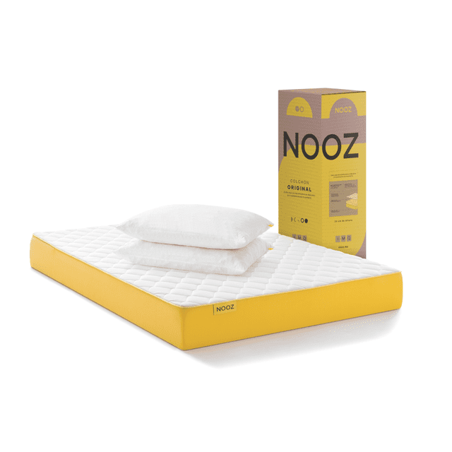 Colchón Original Queen Size y 2 Almohadas Estándar Nooz