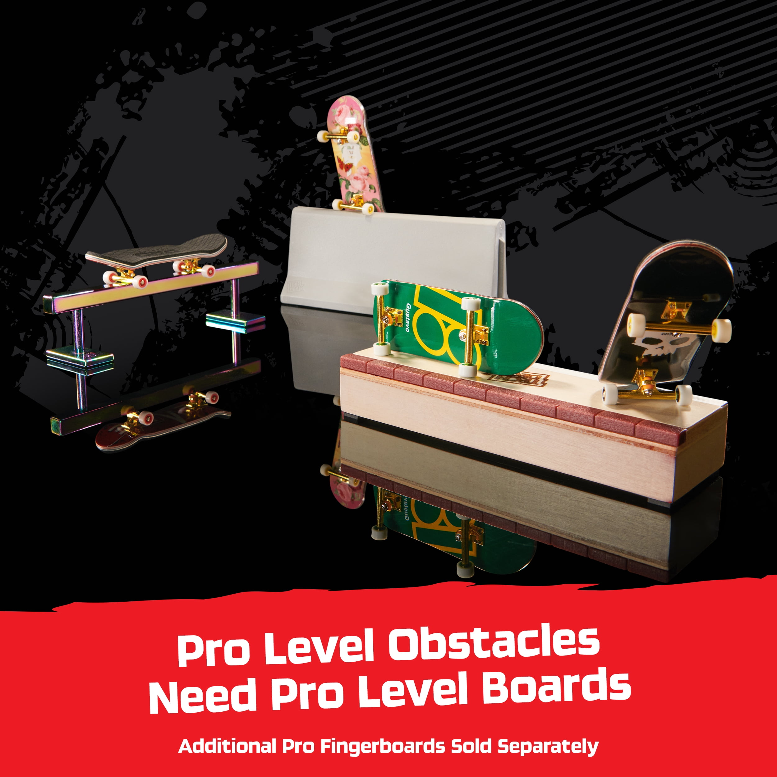 Tech Deck, Pro Series Daily Grind Pack with 3 Obstacles, Built for Pros; Kids Toys for Ages 6 and up (Mini Fingerboard Sold Separately)