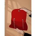 thumbnail image 2 of RUMANLAND Women's Red Patent Leather Evening Bag, Top Handle Clutch Purse with Glossy Finish and Elegant Structured Design, 2 of 7