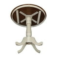 thumbnail image 6 of 36'' Round Solid Wood Pedestal Dining Table in Antiqued Almond/Espresso by International Concepts, 6 of 48