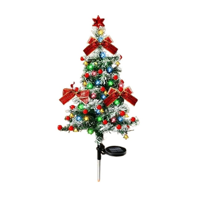 Solar Christmas Tree Light Outdoor Decoration with 40 LED Warm White Bulbs, IP65 Weatherproof, Auto On/Off, Constant and Flashing Modes, 12-Hour Runtime