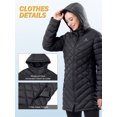 thumbnail image 5 of CAMEL Women's Plus Size Puffer Jacket Quilted Winter Coat Warm Hooded Winter Jacket Parkas Outerwear Black M, 5 of 10