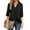 Black, variant on Fantaslook Womens Blouses 3/4 Sleeve V Neck Work Shirts Dressy Tops Chiffon Office Wear