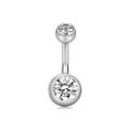 thumbnail image 4 of 14 Pcs 14G Bagues de Nombril en Acier Inoxydable 10mm Kit de Vêtements Inversés pour Adolescentes Femmes Argent, 4 of 9