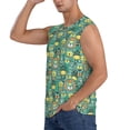 thumbnail image 3 of Bixox Men's Animals with Leaf Printed Shirt Sleeveless Fitness Tank Top-Small, 3 of 7