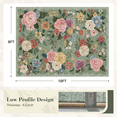 thumbnail image 6 of SIXHOME 8'x10' Rugs for Living Room Floral Washable Area Rugs Bedroom Dining Room Soft Vintage Flower Non Slip Farmhouse Carpet Indoor Rug Green, 6 of 7