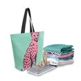 thumbnail image 2 of FORMRS Womens Canvas Tote Bag with Zipper Inner Pocket Shoulder Handbag, Pink Cheetah, 2 of 7