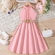 thumbnail image 2 of Odeerbi Niñas Verano Vestido Halter de Gasa Fiesta Princesa Vestidos Color Sólido Sin Mangas A-Vestido de Línea, 2 of 4