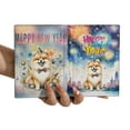 thumbnail image 3 of Happy New Year with Pomeranian Fireworks Holiday Xmas Winter 2025 Travel Passport Wallet Pom Dog Lover Gifts PU Leather Passport Holder Cover - 00025, 3 of 5