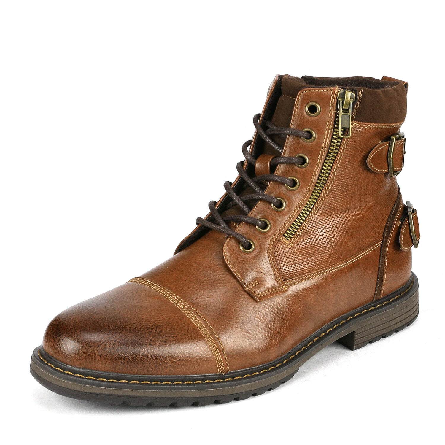 Bruno Marc Mens Motorcycle Boots Oxford Dress Boot 