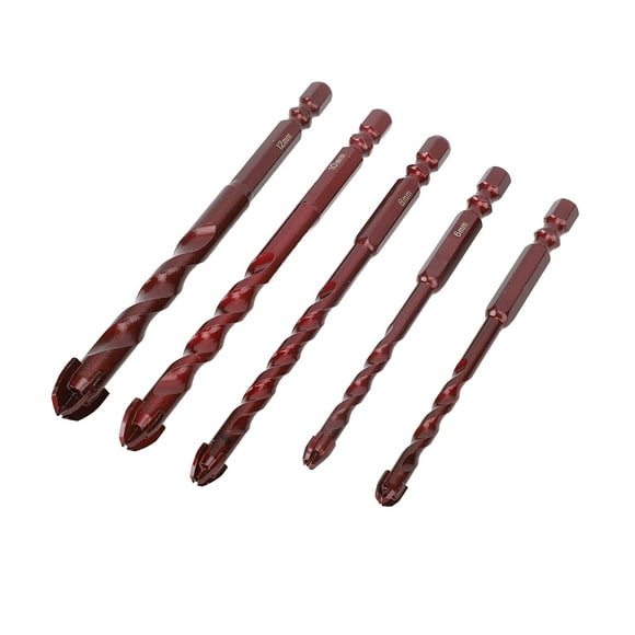 Masonry Drill Bits, Masonry Drill Bit Set 5 Pcs for Glass Ceramic Tile