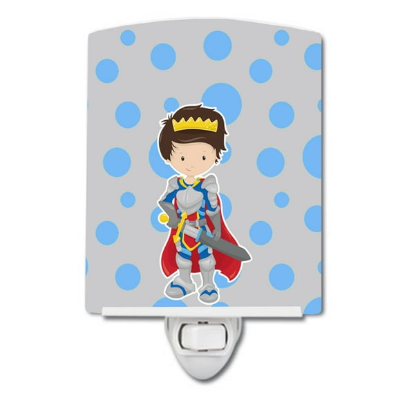 Caroline's Treasures BB8743CNL Brunette Boy Knight Ceramic Night Light, 6x4x3", multicolor