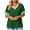 Green, variant on Women'S Fashion Summer Solid Color Plus Size Short Sleeve V-Neck Blouses Color Blocking Top Yellow 3Xl