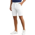 thumbnail image 4 of INSPIRE CHIC Mens Dress Shorts Flat Front Lightweight Summer Business Formal Shorts with Pocket 28 White, 4 of 5